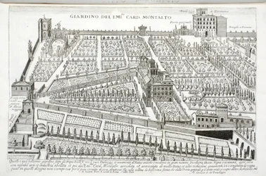 Ansicht der Gärten des Kardinals Montalto, ca. 1620